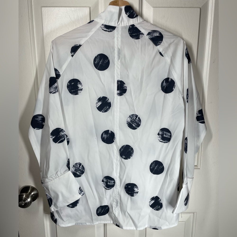 Kozan White Polka Dot Shirt Sz S - Picture 3 of 12